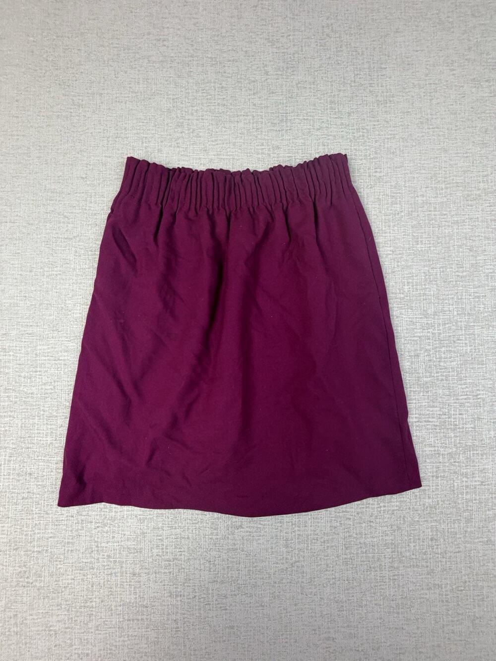 J.Crew The Pencil Skirt Burgundy Wool Blend Size 2 Style 46575 FA17